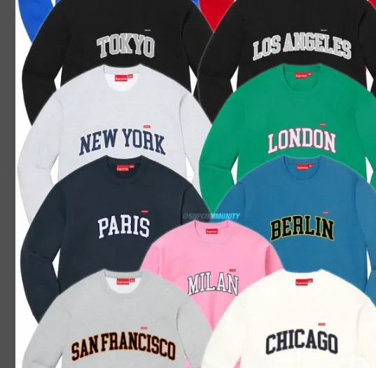 Open Black City Shop White Round Chicago Neck Shanghai Blue Milan 4-pin Royal 24SS Shanghai Los Royal Angeles Pink Paris Crewneck Blue Hoodie Limited 6-Thread 0913